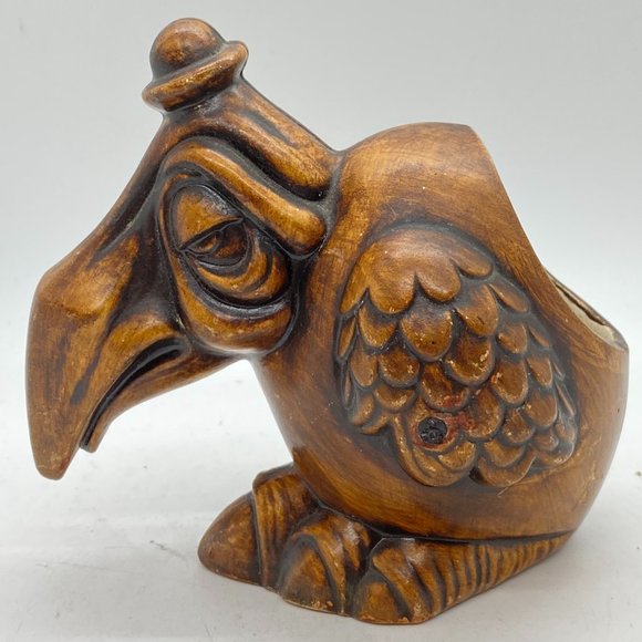 VINTAGE TREASURE CRAFT Sad Tiki Pelican Planter